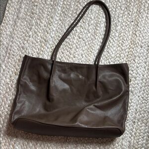 Not for sale Elegant Brown Leather Tote Bag